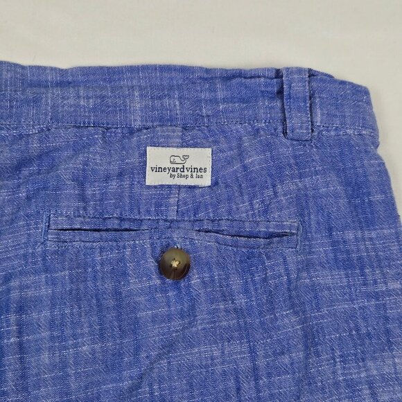Vineyard Vines Breaker Short Size 35 Blue 100% Cotton Shorts Zip Fly Pockets - Picture 7 of 10